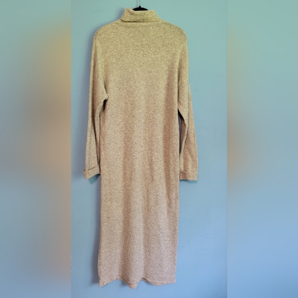 Bundle Only:BERSHKA Neutral Fluffy Soft Knit Boho Contemporary Maxi Dress Size M - Picture 2 of 5